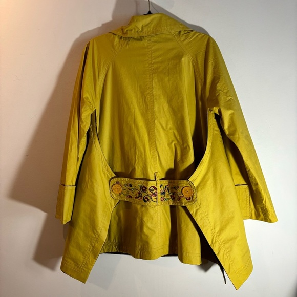 SISSY ME Sz L Coat Jacket Art to Wear Embroidered Back Detail Western Lining NEW - Picture 8 of 15